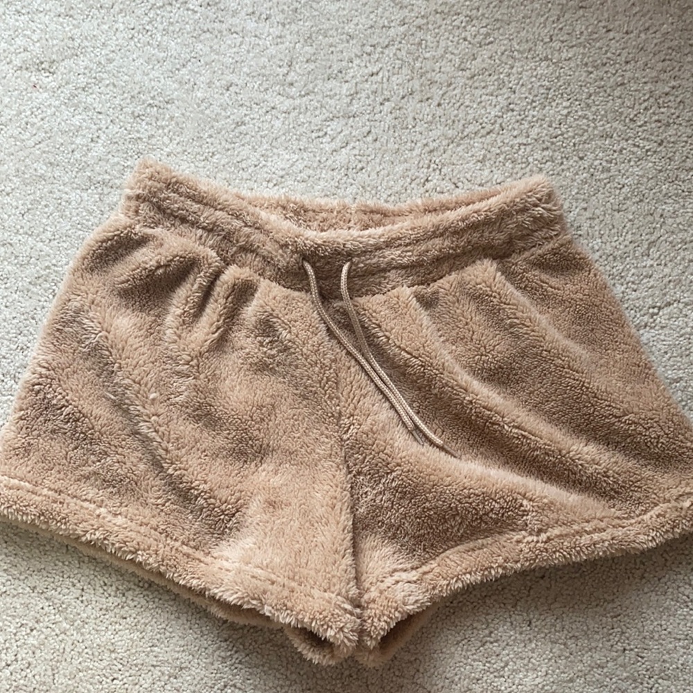 Tan Teddy Shorts